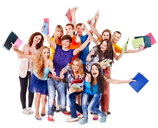 depositphotos 23310704 stock photo group student with notebook